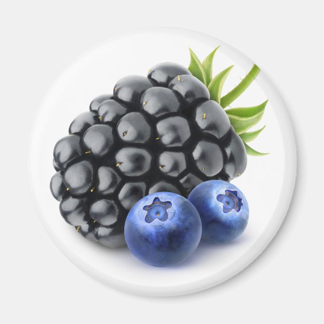 Blackberry and blueberries magnet (Front)
