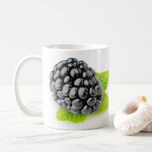 Blackberry and mint coffee mug