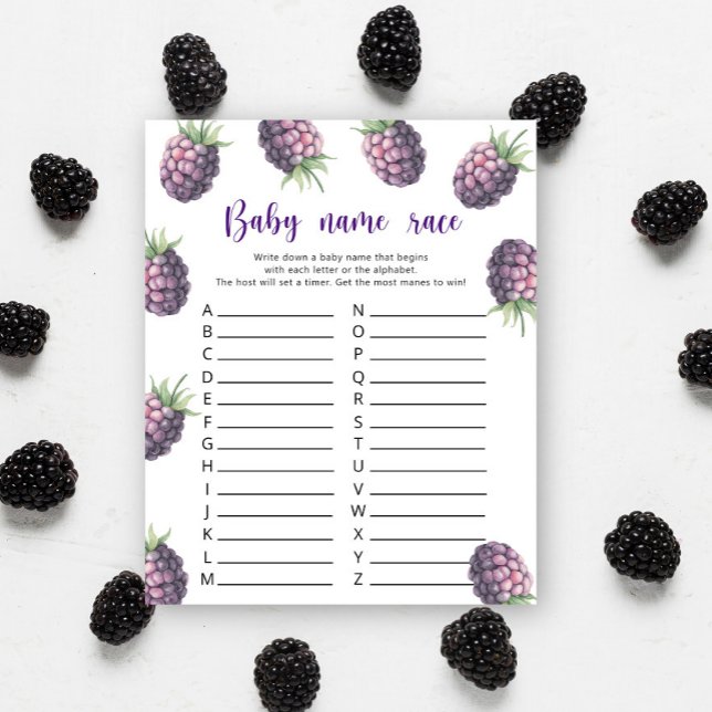 Blackberry - Baby name race game (Creator Uploaded)