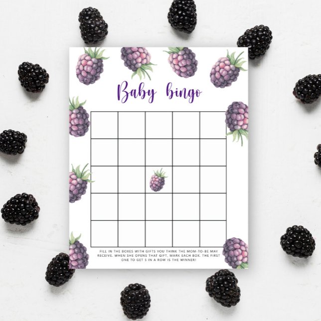 Blackberry - Baby shower bingo game (Creator Uploaded)