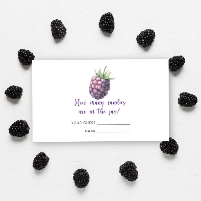 Blackberry - baby shower guess how many candies  enclosure card (Creator Uploaded)