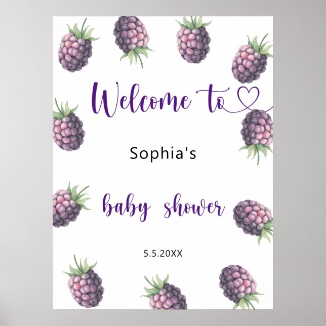 Blackberry baby shower poster (Front)