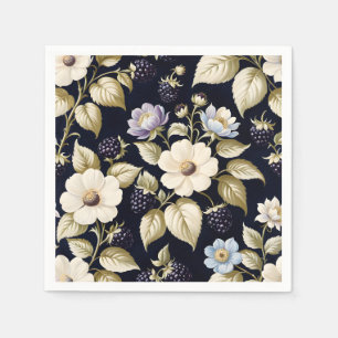 Blackberry & Blooms Napkin