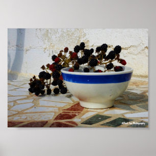 Blackberry Bowl on Mosaic Poster