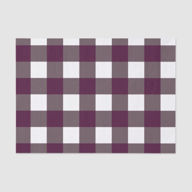 Blackberry Buffalo Plaid Pattern Print Tissue Paper (Front)