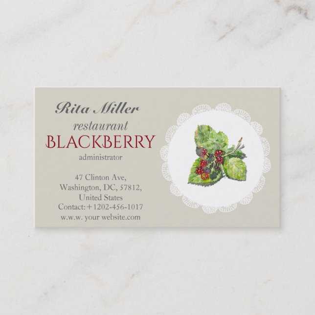 BlackBerry Business Card (Front)