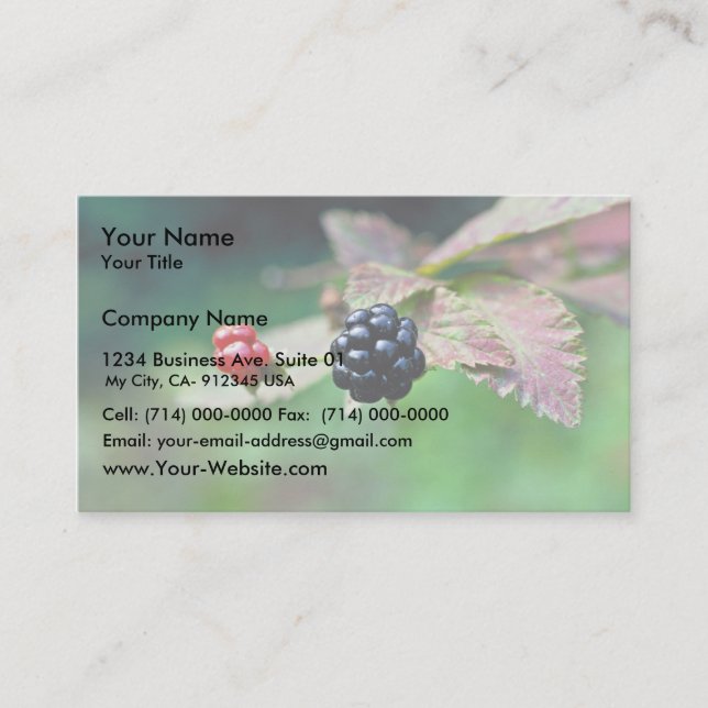 Blackberry Business Card (Front)