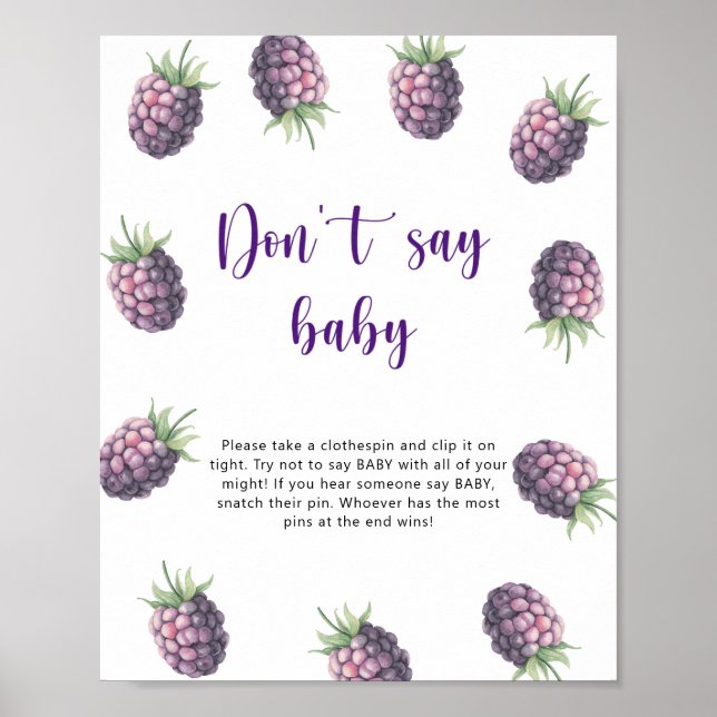 Blackberry - Don't say baby  Poster (Front)