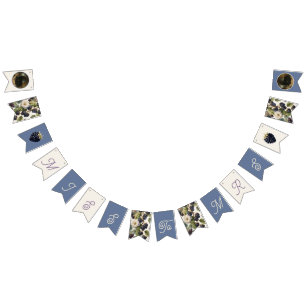 Blackberry & floral Miss to Mrs. Bridal Shower  Bunting