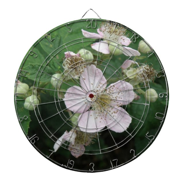 Blackberry Flowers Dart Board (Front)