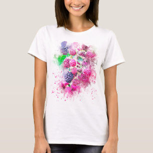 blackberry fruit art abstract T-Shirt