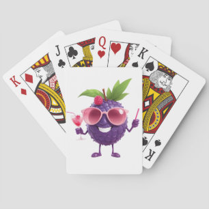 Blackberry Fun Cheerful Vacation Tropical Drink Playing Cards