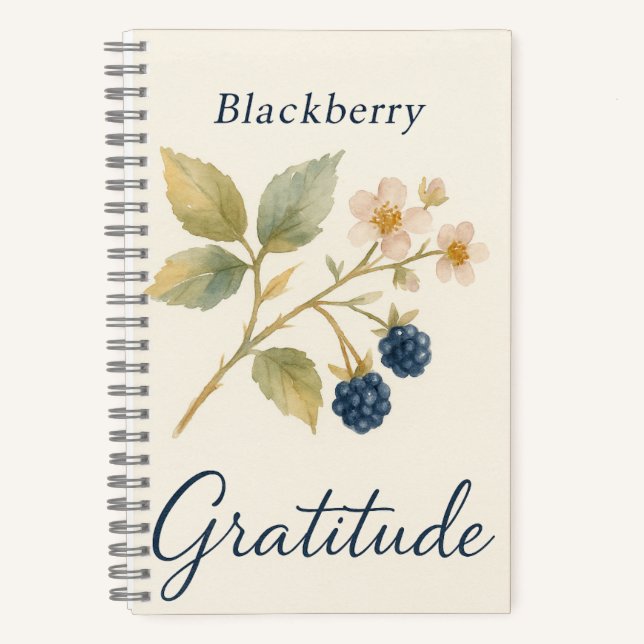 Blackberry — Gratitude  Notebook (Front)