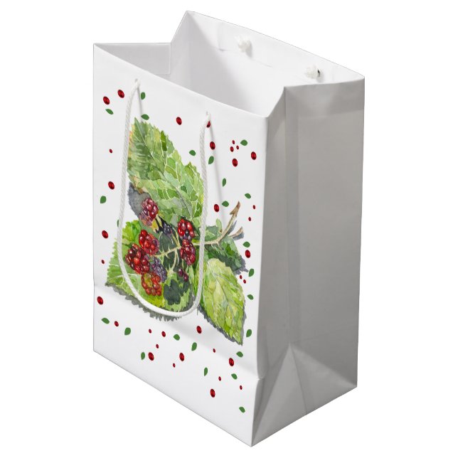  BlackBerry green and red  Medium Gift Bag (Front Angled)