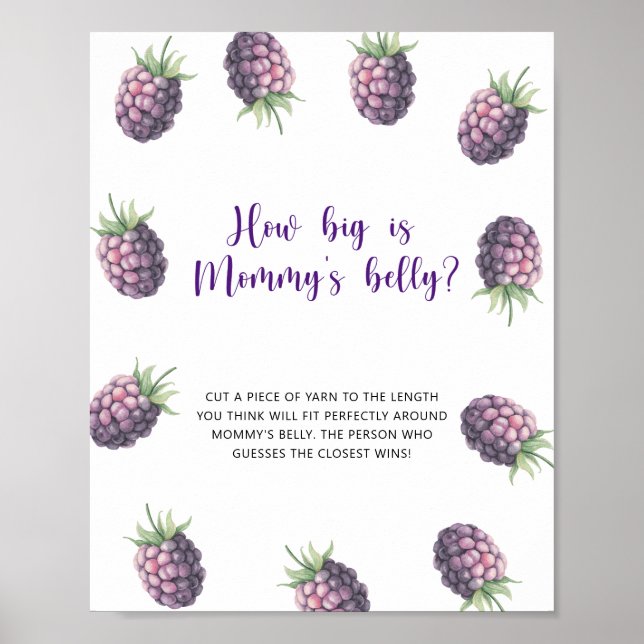 Blackberry - how big is mummy's belly game poster (Front)