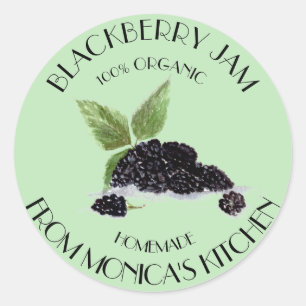 Blackberry Jam Blackberries Watercolor berries  Classic Round Sticker