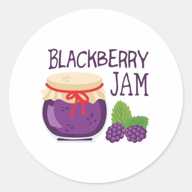 Blackberry Jam Classic Round Sticker (Front)