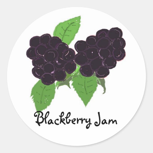 Blackberry Jam Classic Round Sticker (Front)