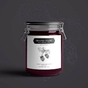 Blackberry Jam Jar Label Packaging Design