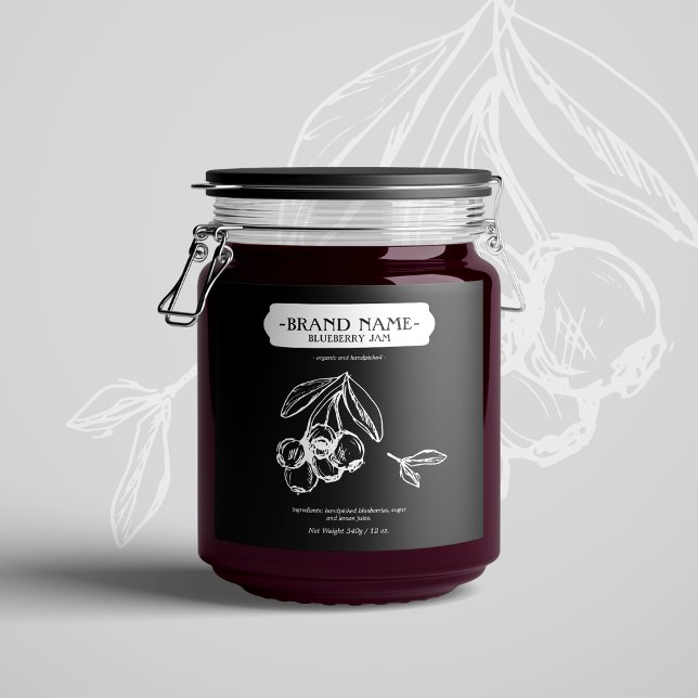 Blackberry Jam Jar Label Packaging Design (Creator Uploaded)