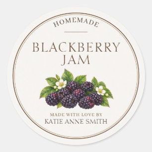 Blackberry Jam Labels Personalised Canning Sticker