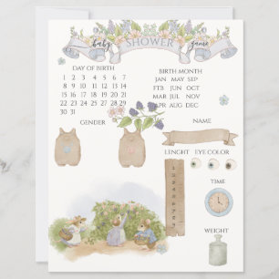 Blackberry Jam Mice Cottagecore Baby Shower game