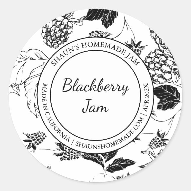 Blackberry Jam Sketch Modern label (Front)
