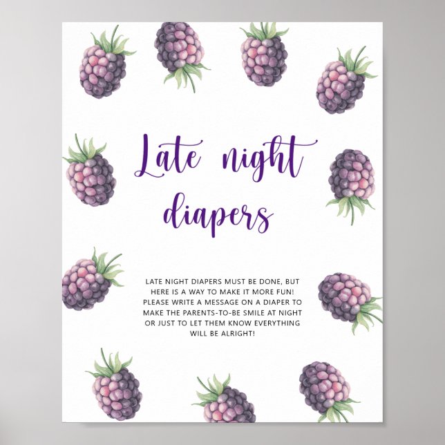 Blackberry - Late night diapers game  Poster (Front)