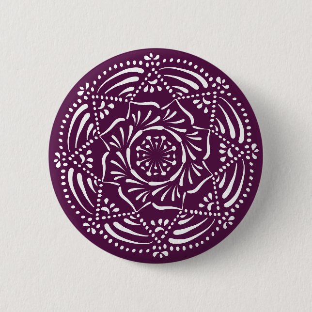 Blackberry Mandala 6 Cm Round Badge (Front)