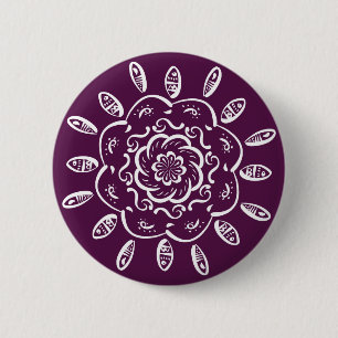 Blackberry Mandala 6 Cm Round Badge