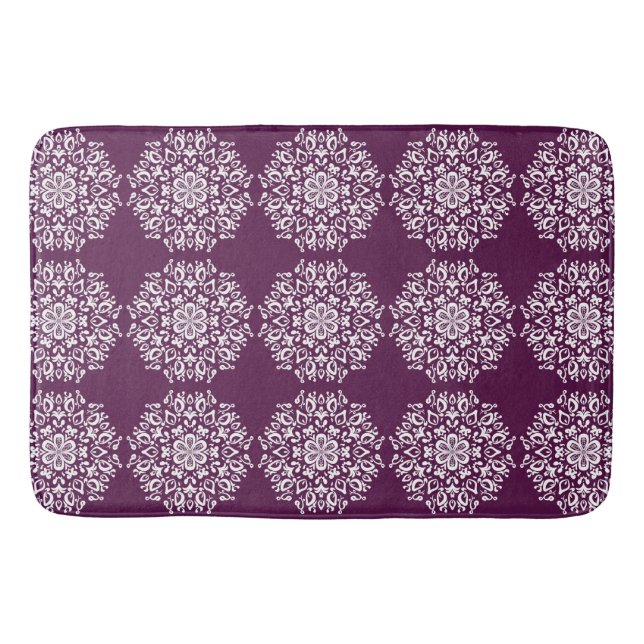 Blackberry Mandala Bath Mat (Front)