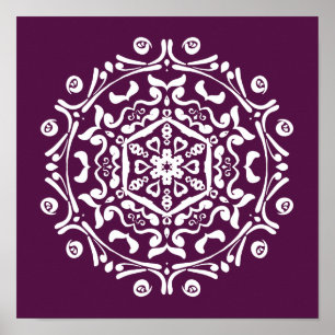 Blackberry Mandala Poster