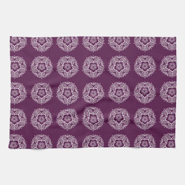 Blackberry Mandala Tea Towel (Horizontal)