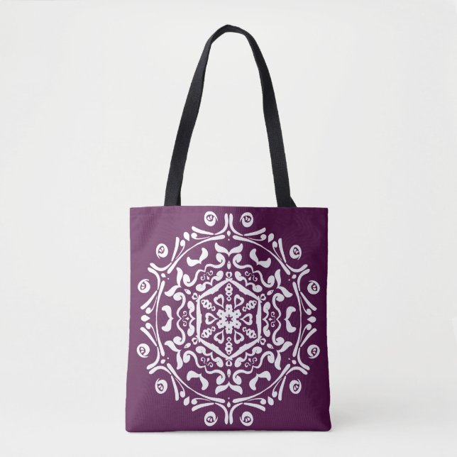 Blackberry Mandala Tote Bag (Front)