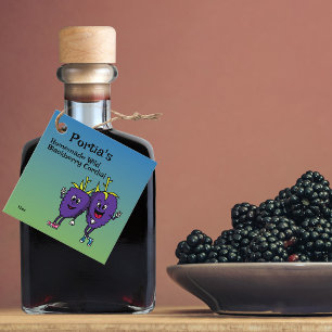 Blackberry Pals Funny Cartoon Jam Pie and More Favour Tags