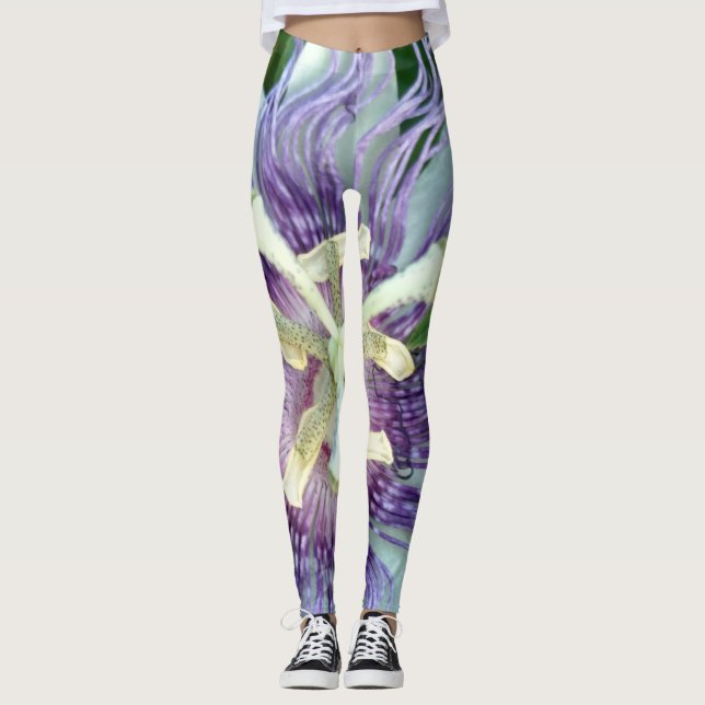Blackberry Patch Floral Leggings (Front)