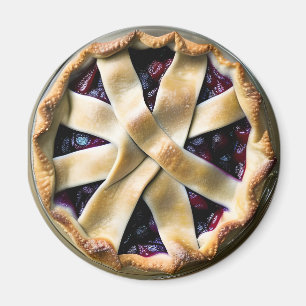 Blackberry Pie with Crust Magnet