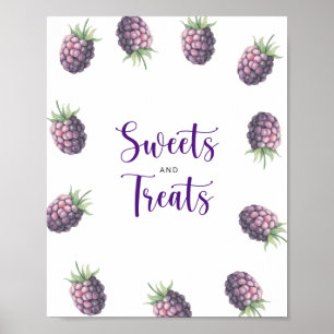 Blackberry - sweets and treats baby shower poster