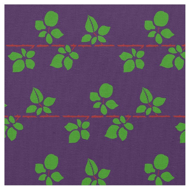 blackberry vine purple fabric (Close Up)