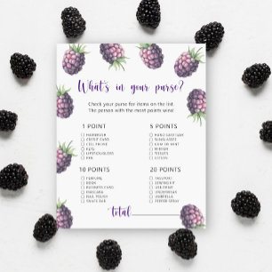Blackberry - What's in your purse baby shower game