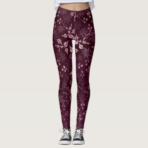 Blackberry Wine Pattern  Leggings