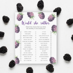 Blackberry / Would She Rather Baby Shower Game