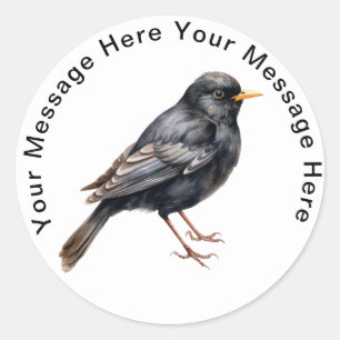 Blackbird  classic round sticker