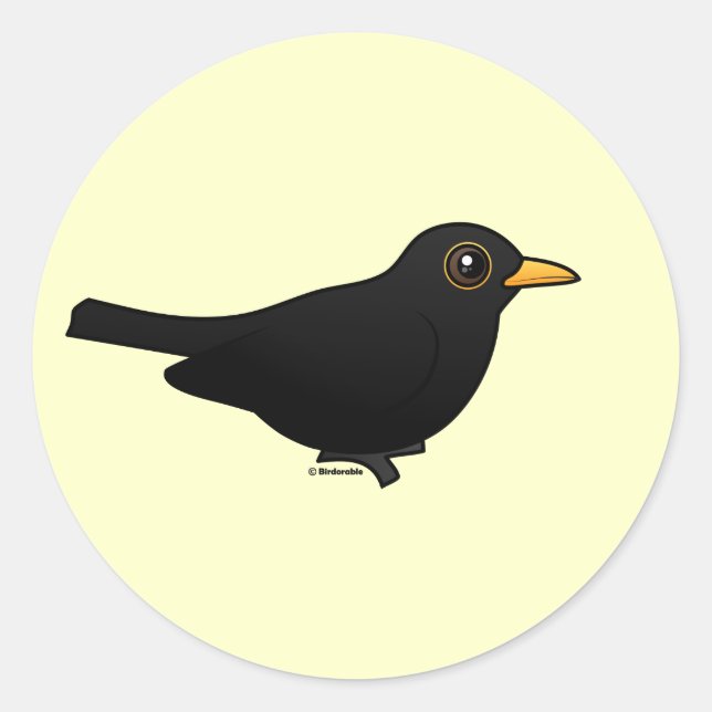 Blackbird Classic Round Sticker (Front)