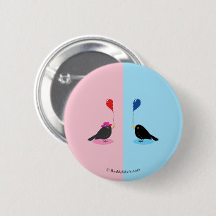 Blackbird Finding Your Other Half 6 Cm Round Badge