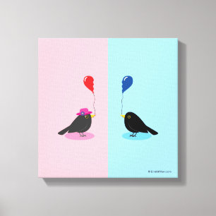 Blackbird Finding Your Other Half Canvas Print