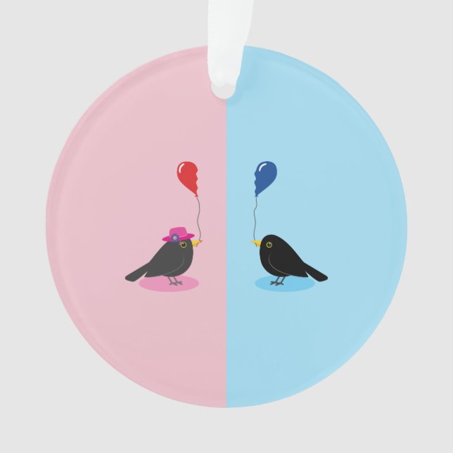 Blackbird Finding Your Other Half Ornament (Front)