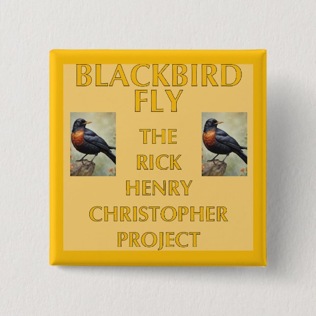 Blackbird Fly Picture Sleeve 15 Cm Square Badge (Front)