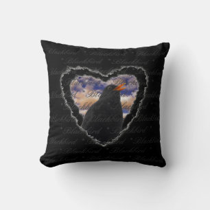 Blackbird Heart by Alexandra Cook Cushion