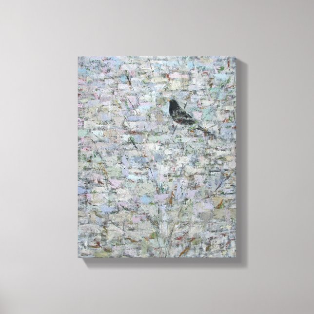 Blackbird in Tree 2012 Canvas Print (Front)